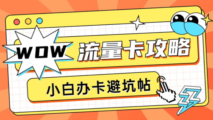 2024流量卡办理选卡指南:小白也能轻松避坑